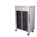 Stainless steel medical record forder trolley with drawers